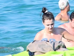 Fresh young nudist chicks caught on a voyeur camera