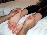 Foot fetish Close up feet and toes tease