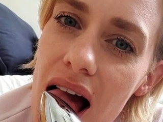 Stacked brunette goes solo toys and masturbation
