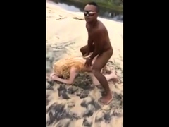 Beach Dick-taking Turns By Amateurs Outdoors