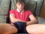 Big-Cock British Twink Masturbates on Webcam