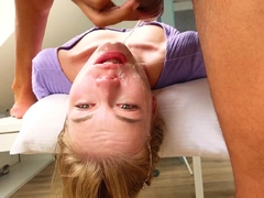 Tiny 18yo White Girl SLOPPY DEEP THROAT