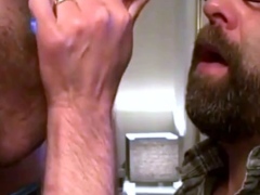 Bearded Bear Takes Two Loads To The Face